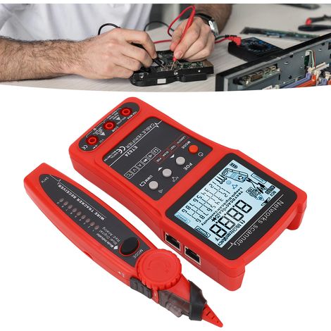 Probador multifuncional de cables de red CAT5/CAT6, detector de línea, analizador de circuitos digitales con batería. (1/5)