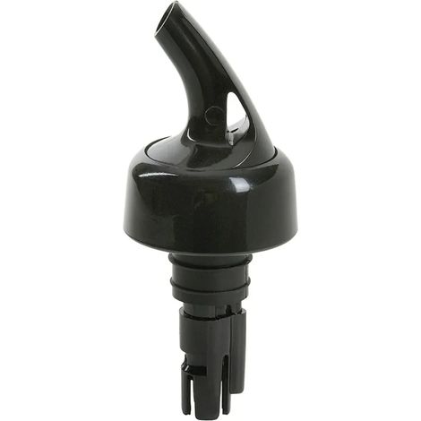 Ausgießer Compact Free Flow en Plastique Noir Robuste pour Bouteilles de Bière 0,7-1L - Flux Continu Précis Léger 10g Dimensions 73x24x24mm Idéal Gastronomie Bar