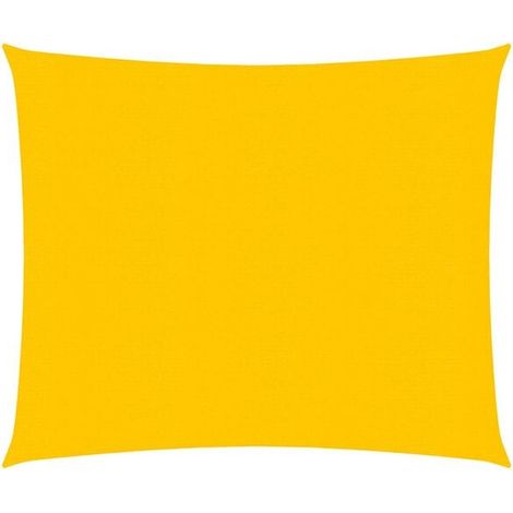 Voile d'ombrage, 160 g/m², carrée, jaune, 4 x 4 m, polyéthylène haute densité (1/5)