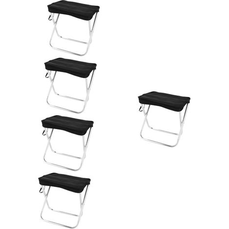5 Pièces Chaise de Camping Pratique Léger Facilement de Plein air chaises tabourets pliants d extérieur Tabouret de Camping Portable (1/4)