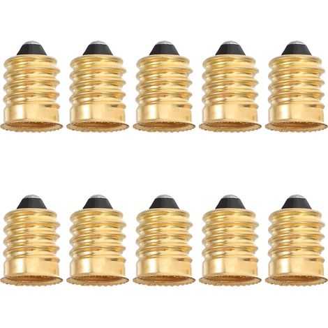 Adaptadores de bombilla E12, 10 piezas, convertidores de casquillo, adaptadores de base de tornillo, conectores de bombilla LED