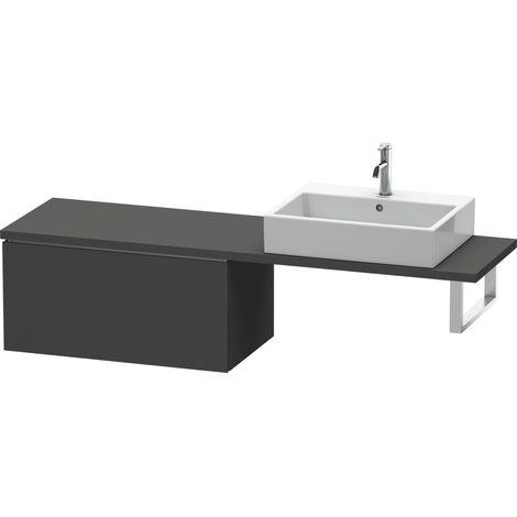 Duravit L-Cube Base pour console, largeur 820mm, profondeur 477mm, 1 tiroir, Coloris: Décor graphite mat - LC582404949 (1/4)