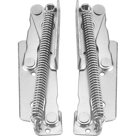 Charnière à ressort relevable en acier durable pour porte d'armoire, placard et dressing – Lot de 2 pièces (1/5)