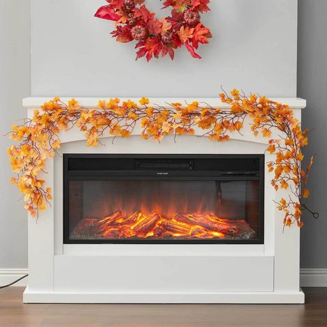 6.5FT Halloween Christmas Artificial Maple Leaf Garland Home Decor (1/5)