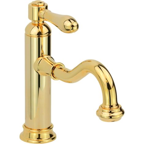 Miscelatore monocomando per lavabo modello retrò colore oro Gattoni Oxford 3140/31D0 Oro