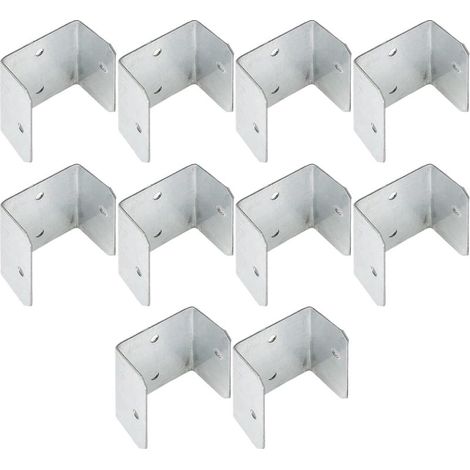 Fence Clamps, Metal U-Shape Bracket, Multi-Angle Mounting Support, Anti-Rust Fixing Clip, Sturdy Frame Fastener, Garden Building Projects, Woodwork D-I-Y Farm Use, 32mm 35mm Set (1/5)