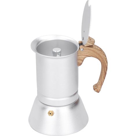 Cafetière italienne 150 ml en acier inoxydable, compatible avec les plaques à induction - Accessoires pour la maison (1/5)