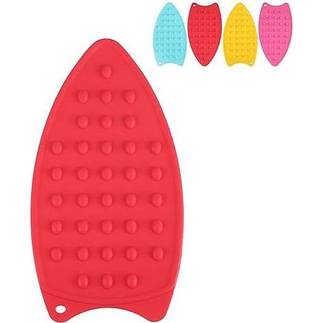 Tapis de repassage de siliCône, garniture multifonctionnelle de repos de fer siliCône planche repasser, chaude protection (Rouge) (1/5)