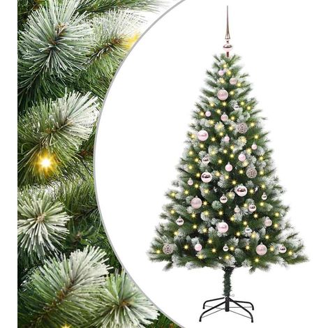 Künstlicher schwenkbarer Weihnachtsbaum mit flockigem Schnee