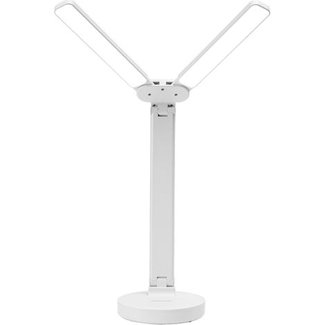 Lampe de bureau à double tête avec protection oculaire, rechargeable par USB et commande tactile, veilleuse protectrice pour les yeux idéale pour la chambre, le salon ou le bureau. (1/5)