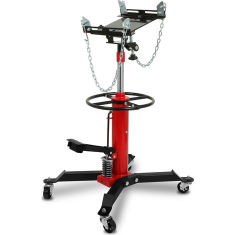 500 kg Gato hidráulico de foso - Versión corta (Altura de trabajo 88 - 180 cm, 4 Ruedas, Adaptora ajustable, infinitamente ajustable en Altura, Cilindro hidráulico de 2 etapas) (1/7)