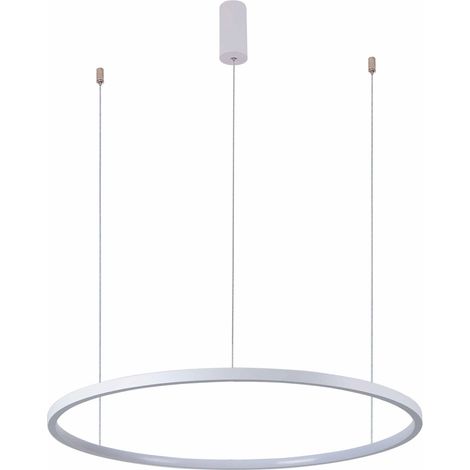 Suspension LED anneau blanc étroit 48W Italux Vinola (1/2)