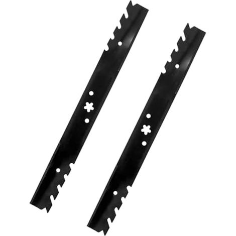 Lot de 2 lames de tondeuse à gazon 587199603 dentées - Remplace OEM 587199601 - Compatible avec Husqvarna HU700F HU700H HU725AWD HU725AWDH Walk Behind - pour pont de 55,9 cm (1/5)