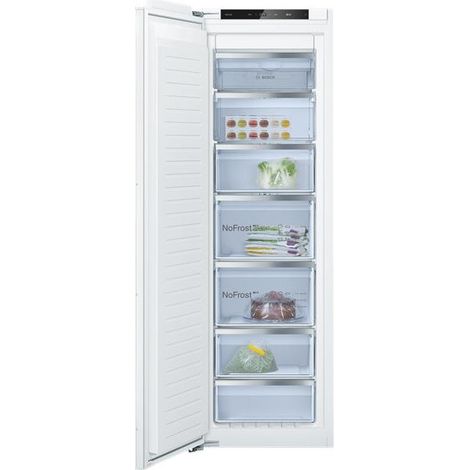 Bosch – Congélateur armoire 212L – Classe E – Dégivrage automatique – Dimensions 177.2 x 55.8 x 54.5 cm – Intégrable (1/10)