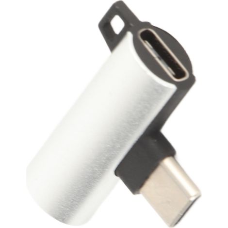 Adaptateur USB-C vers Jack 3.5mm avec Charge Rapide PD 30W - Convertisseur Audio et Chargeur Double Fonction (Aluminium)