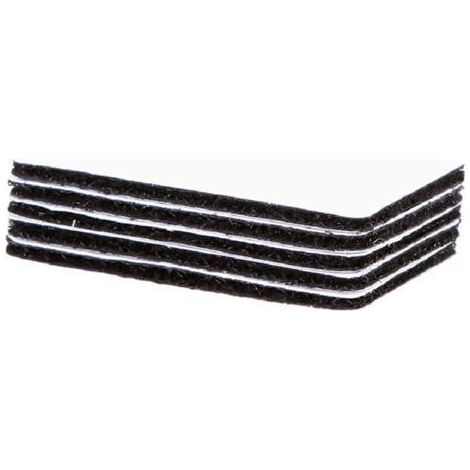 30 Pièces Scratch Autocollant Double Face,46cm Bande Scratch Adhésive Scratch Autocollant Rectangle Adhésif Double Face Puissant Réutilisable pour la Maison le Bureau (Noir) (1/3)
