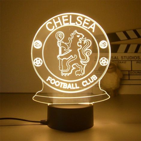 Veilleuse LED 3D pour chambre d'enfant aux couleurs du Liverpool Football Club, avec motif dessin animé