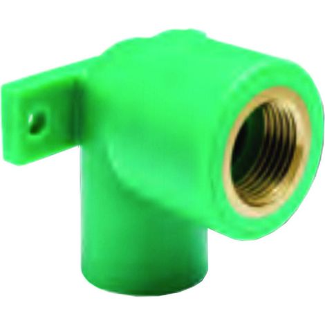Curva 90° con staffa filettata femmina in ppr pn25 - f Ø mm.20x1/2 - 5 pz