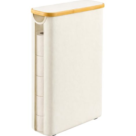 Rangement rouleaux de papier toilette 40 L avec couvercle, (1/5)