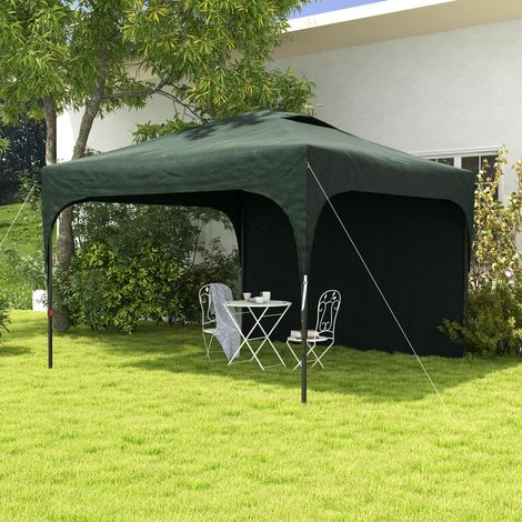 Gazebo Jardin Hauteur Réglable Mur Latéral Étanche Sacs Sable Sac Transport Aménagement Extérieur Vert 3x3m (1/4)