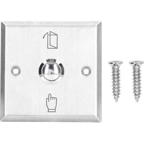Interrupteur de Bouton de Sortie, Interrupteur de Déverrouillage de Porte avec Matériaux en Acier Inoxydable pour Système de Contrôle D'accès de Porte (1/5)