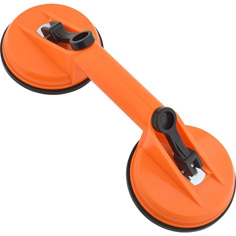 Aspirateur à ventouses, équipé de 2 ventouses et d'une poignée ergonomique - Capacité de charge maximale : 80 kg - 118 mm - Aspirateur portable adapté au verre, aux carreaux, au marbre, aux sols compo (1/5)