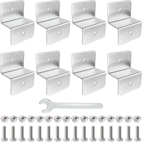 Kit d’installation solaire en aluminium 8 pièces – Support Z pour panneaux photovoltaïques, adapté aux toits de fourgonnettes, bateaux et cabanes, avec écrous et vis inclus (1/5)