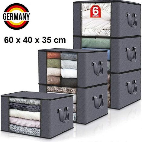 Stck Box 90L Große Aufbewahrungstasche, Faltbare Unterbett Kleideraufbewahrung (1/5)