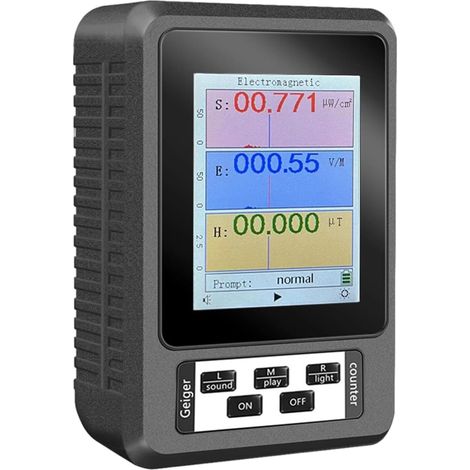 Moniteur de rayonnement électromagnétique précis avec écran couleur et double mode d'alarme pour des opérations faciles à différents endroits Détecteur de rayonnement électromagnétique (1/5)