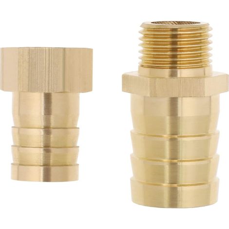 Réducteur de Raccord de Tuyau en Laiton 19mm à 25mm Adaptateur de Raccord de Tube Épisseur Menuisier Connecteur Convertisseur pour Tuyau d'air d'eau d'huile Filetage 1/2 Pouce (1/5)