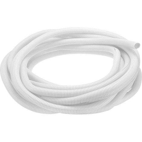 Gaine Fendue pour Câbles 3/4"(20mm) DI 50FT(15m) Gaine Protectrice Résistante À La Chaleur Et Au Froid -40F À 257F Conduit Flexible en Plastique Électriques, Blanc (1/5)