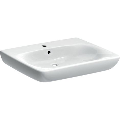 Geberit 300 Comfort lavabo pour fauteuil roulant avec trou de robinet avec trop-plein 65x55x15cm blanc (1/2)