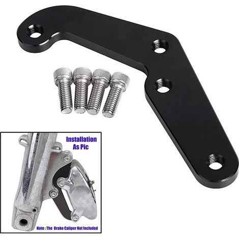 Deux supports d'étrier de frein avant (4 pistons) pour les modèles Softail, Dyna, Sportster et Touring. (1/5)