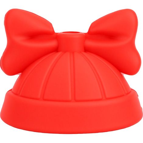 Couvercle de tasse en Silicone, boisson avec nœud papillon, anti-poussière, adapté à la plupart des tasses, pour la maison, le bureau, les voyages, rouge (1/5)