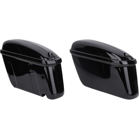 Sacs de Selle Rigides Universels pour Moto, Sacoches Rigides de 22l avec Serrure, Sacoches de Rangement Latérales pour Coffre de Moto, Noires (1/4)