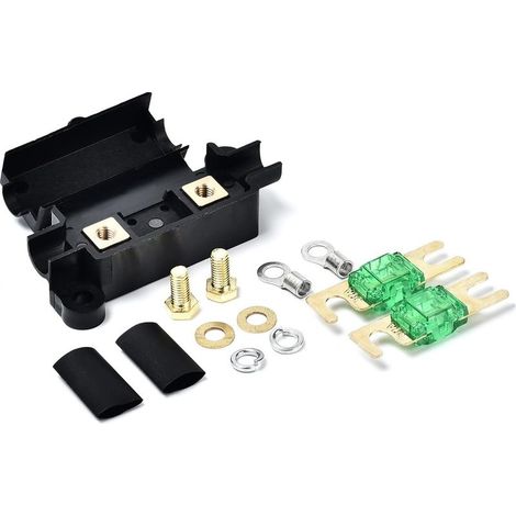 Porte-Fusible 12V 30A avec 2 Fusibles à Lame - Anti-Éclaboussures pour Voiture, Camion, Bateau (1/5)