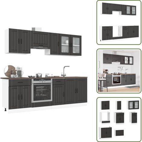 vidaXL Ensemble d'armoires de cuisine 8 pcs Kalmar bois d'ingénierie (1/5)