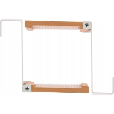 Appendiabiti pieghevole bianco per porta del bagno (set di componenti)