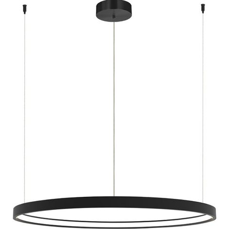 Suspension Luminaire LED D900 45W Variable Noir Mat ZAMBELIS - Blanc chaud - 3000K (1/2)