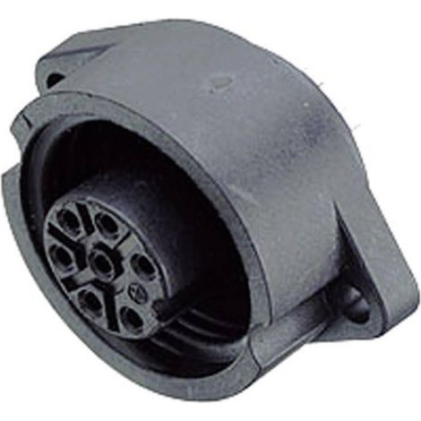 Conector eléctrico Binder 09-0216-00-07 de 6 pines con tierra
