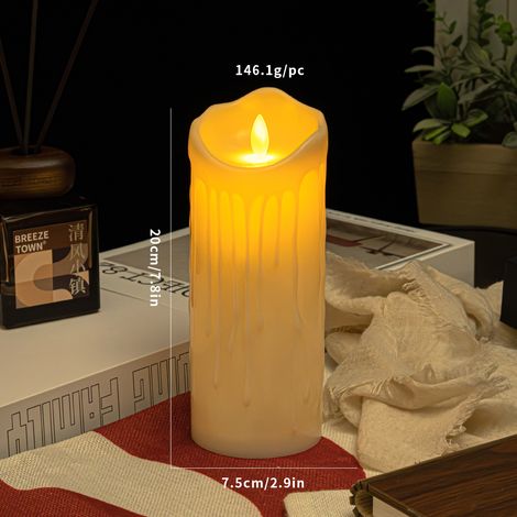 Lampe bougie électronique LED, lampe décorative fausse bougie simulée, accessoire de décoration romantique pour mariage, lumi(Y083) (1/5)