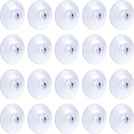 Lot de 20 ventouses Transparentes Ventouse en Plastique PVC de 3 cm sans Crochets pour la décoration et l'organisation de la Maison