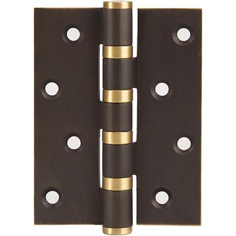 Charnière plate de porte 4 pouces à roulement silencieux, quincaillerie pour armoire, couleur or café (1/5)