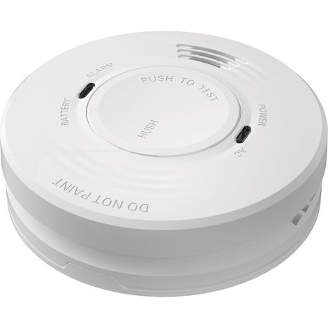 Alecto 230V-Rauchmelder mit 5 Jahre Batterie-Backup Weiß