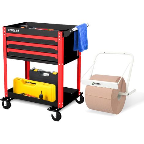 Chariot servante d’Atelier Chariot à Outil BM TOOLS BMT TOOL DRAWER - 3 Tiroirs à glissières - avec Distributeur de papier (1/5)