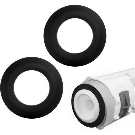 2PCS Seal Flush of Water WC Compatible with Siamp Optima 49 50, 72 mm x 45 mm Seals Valve Flush-of water Replacement in silicone 34490507 (Black) (1/5)