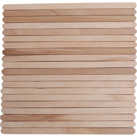 100 applicateurs de cire dépilatoire jetables en bois (spatule) (1/5)