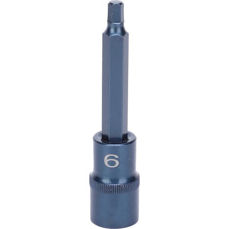 Embout douille étoile hexagonale – 100x6mm – acier allié bleui – haute précision – tournevis électrique – poignée