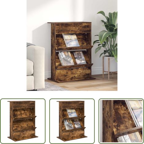 Bücherregal - Magazinregal Geräucherte Eiche 70 x 41 x 96 cm Holzwerkstoff (1/5)