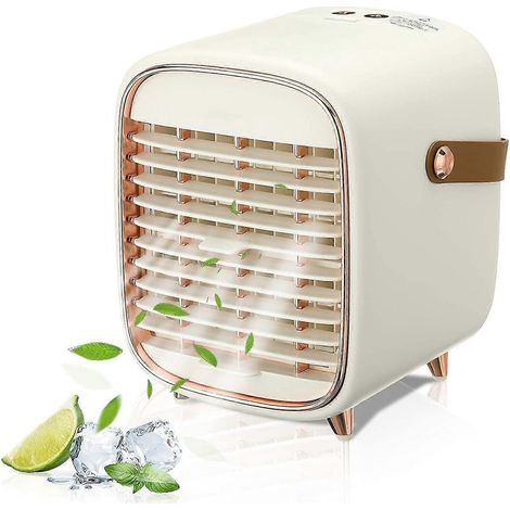 Tragbare Klimaanlage, Luftkühler mit 3 Geschwindigkeitsstufen, Ventilator mit Zerstäubungs- und Sprühtimerfunktion, Mini-Klimaanlage für Zuhause, Büro, Schlafzimmer, Küche usw. (1/5)